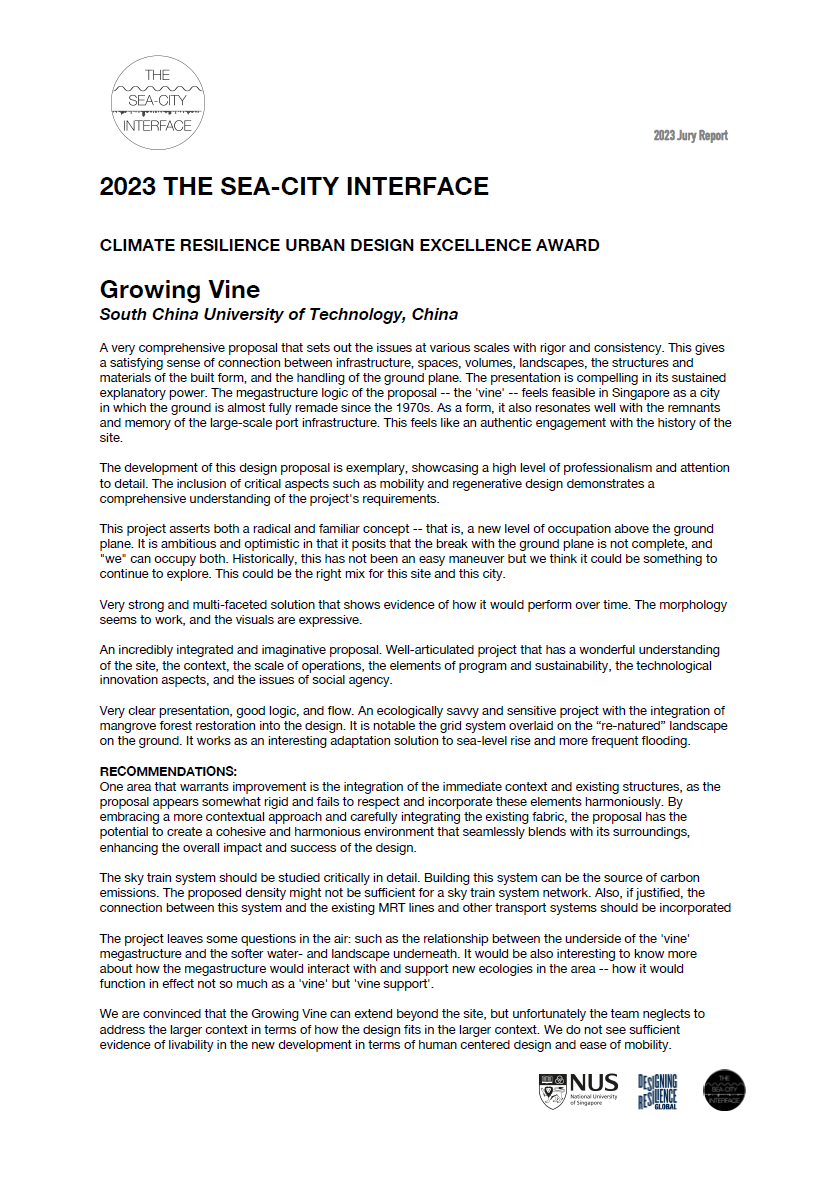 DRG Global Competition Ocean City Interface Climate Resilience Award Certificate